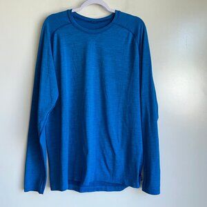 Lululemon Metal Vent Tech Athletic Long Sleeve Blue Shirt Men's XL ~EUC